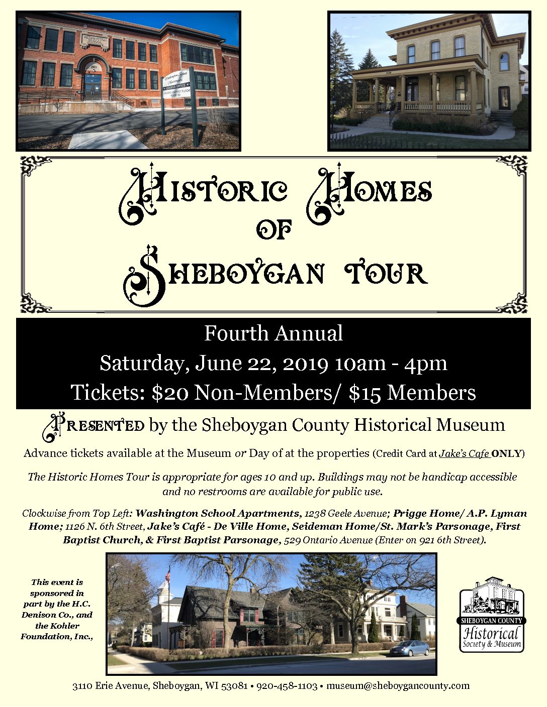 4th Annual Historic Sheboygan Homes Tour Sheboygan County Historical