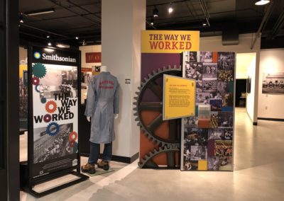 The Main Gallery of the Sheboygan County Museum showing a Smithsonian Exhibition "The Way We Worked"
